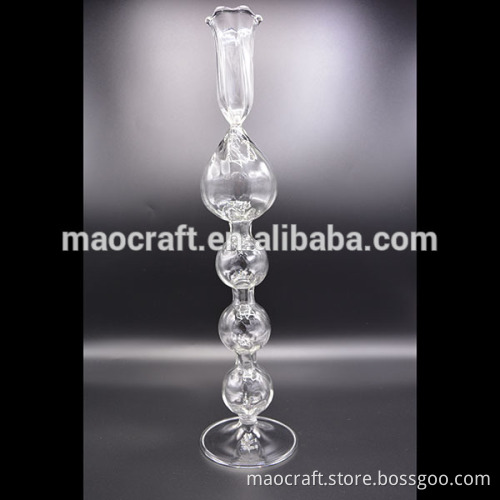 Modern taper glass candleholder